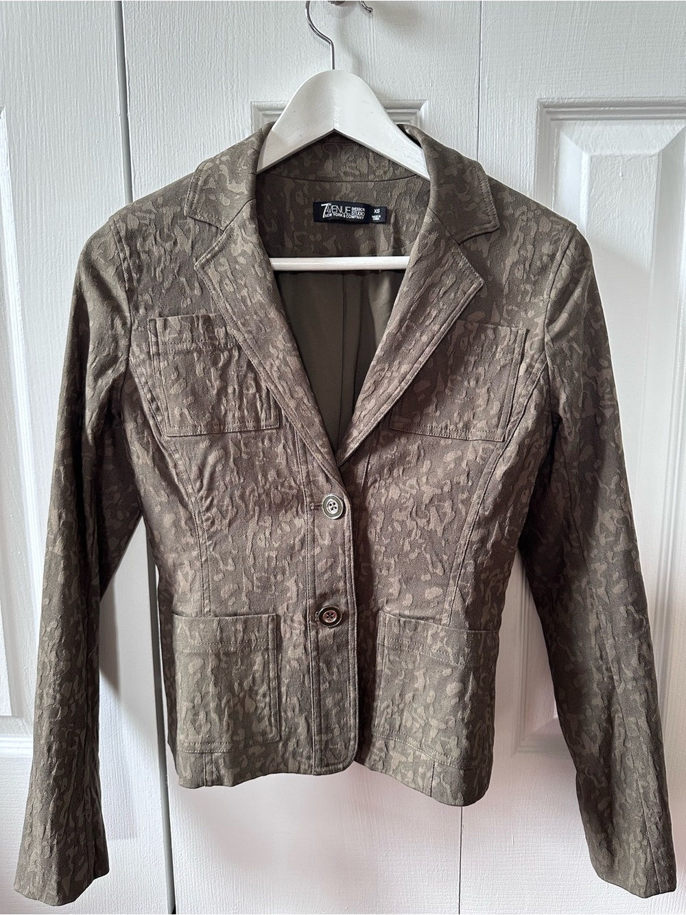 New York & Company Olive Textured Women's Blazer